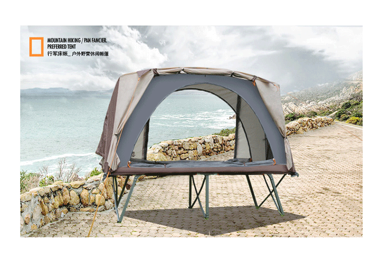 CNHIMALAYA HT9191 Outdoor Single Camping Bed Tent Double Layers Light Sunproof Rainproof Camping Tent Fishing Tents