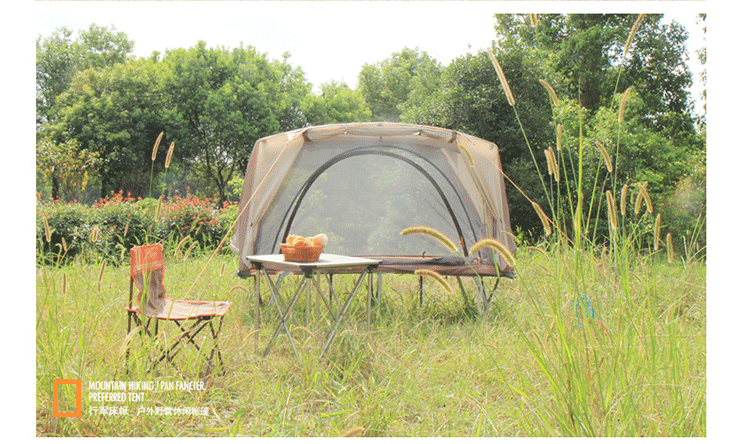 CNHIMALAYA HT9191 Outdoor Single Camping Bed Tent Double Layers Light Sunproof Rainproof Camping Tent Fishing Tents
