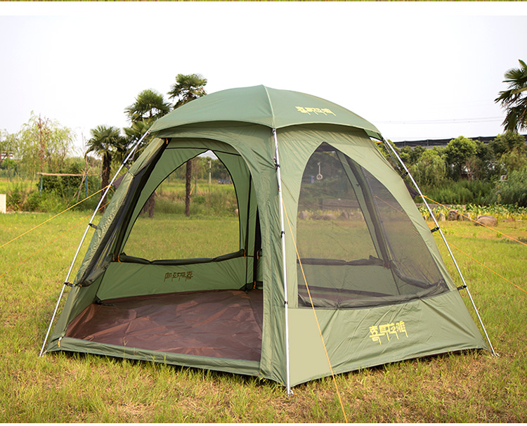 CNHIMALAYA HT9606 Outdoor Large Space Tent Waterproof Family Camping Hiking Aluminum Pole Tent for 34 People