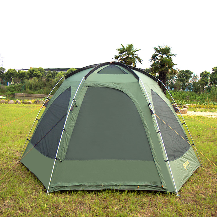 CNHIMALAYA HT9606 Outdoor Large Space Tent Waterproof Family Camping Hiking Aluminum Pole Tent for 34 People