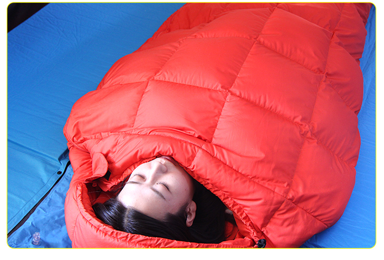 CNHIMALAYA HS9621B Downfilled Sleeping Bag Winter Outdoor Portable Envelopes Warm Camping Sleeping Bags Sky Blue