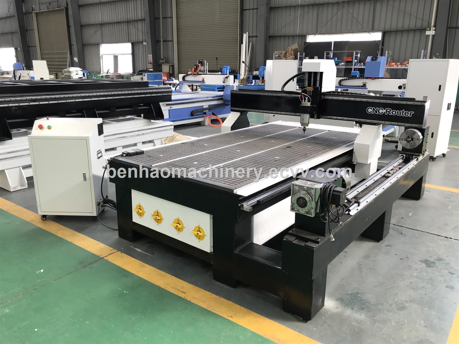 Best wood door making cnc router cutting machine with rotary device