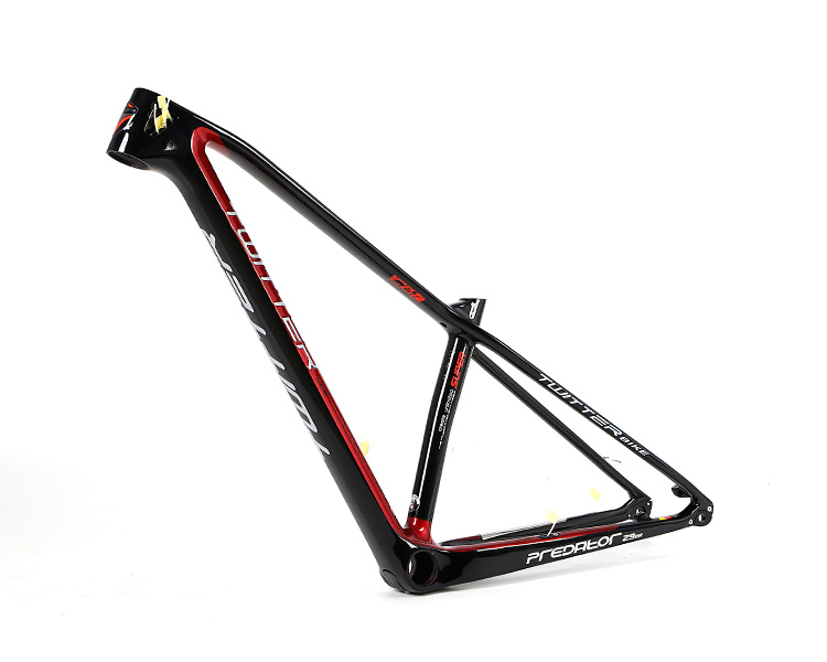 Chinese Bicycle Supplier TWITTER 27529 Carbon T1000 racing mountain bike frame PREDATOR cutting color bike parts