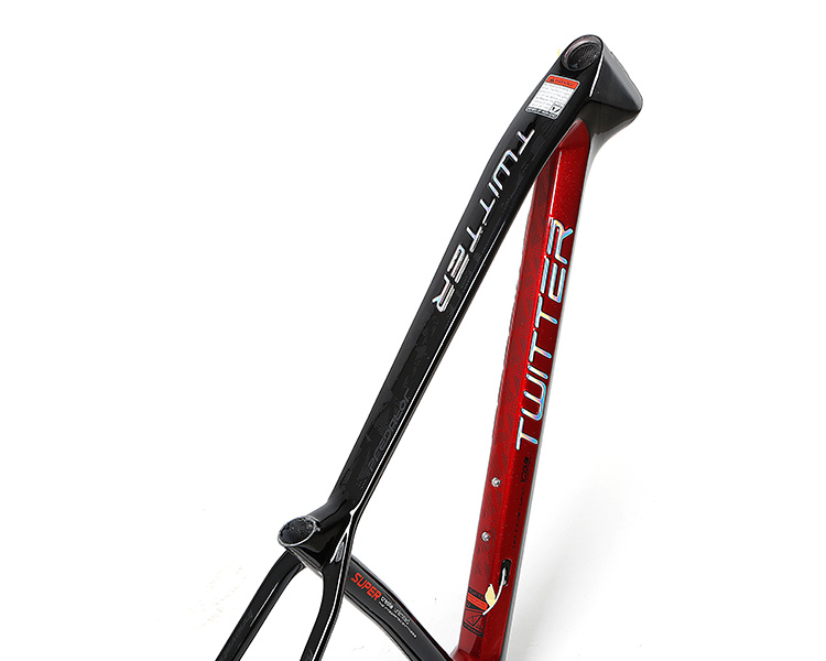 Chinese Bicycle Supplier TWITTER 27529 Carbon T1000 racing mountain bike frame PREDATOR cutting color bike parts