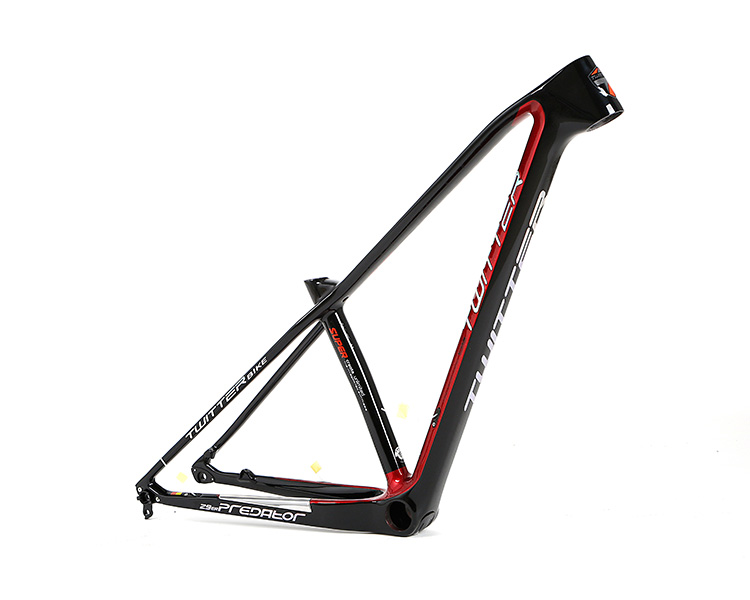 Chinese Bicycle Supplier TWITTER 27529 Carbon T1000 racing mountain bike frame PREDATOR cutting color bike parts