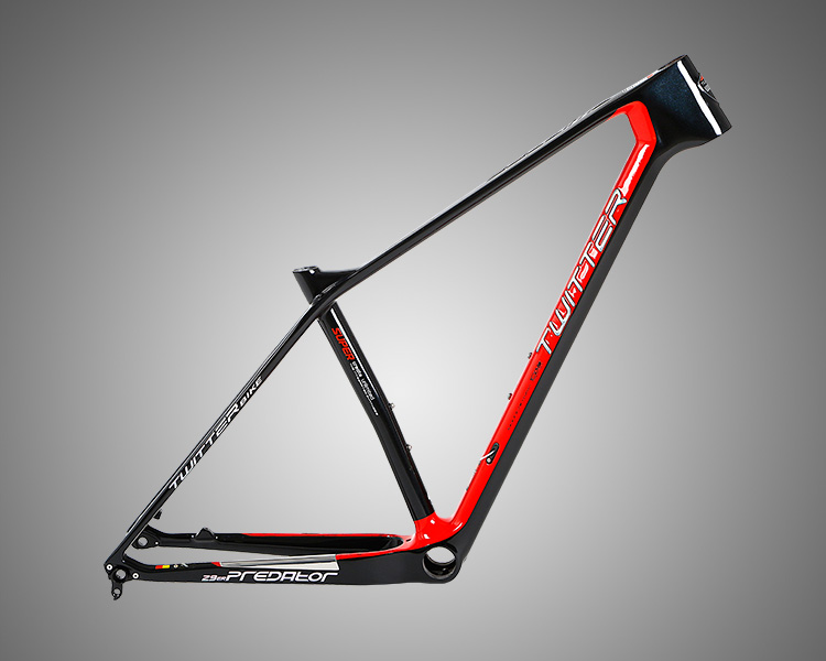 Chinese Bicycle Supplier TWITTER 27529 Carbon T1000 racing mountain bike frame PREDATOR cutting color bike parts