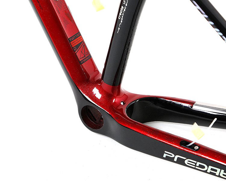 Chinese Bicycle Supplier TWITTER 27529 Carbon T1000 racing mountain bike frame PREDATOR cutting color bike parts