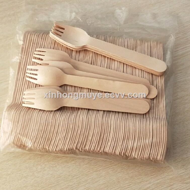 disposable ecofriendly wooden cutlery set wooden knife fork and spoon