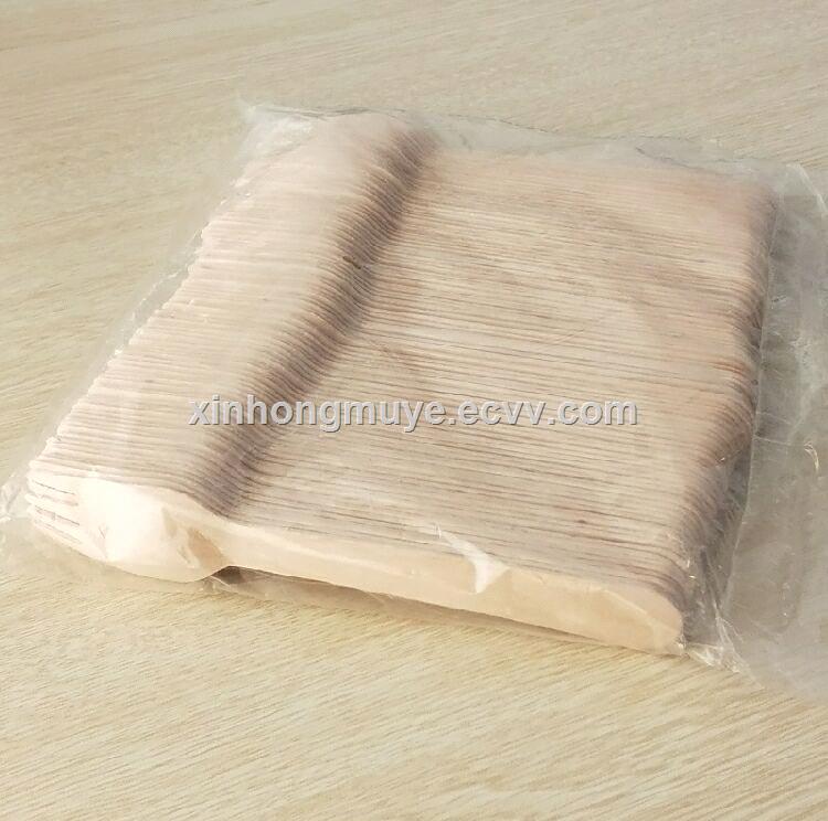 Biodegradable disposable wooden cutlery set wooden knife fork and spoonwith logopacking customized