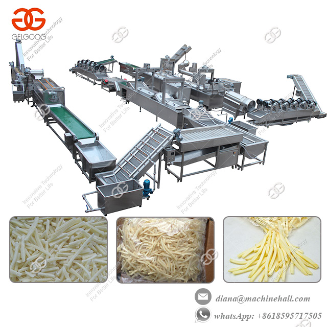 Fully Automatic Frozen French Fries Production Line with 500 kgh