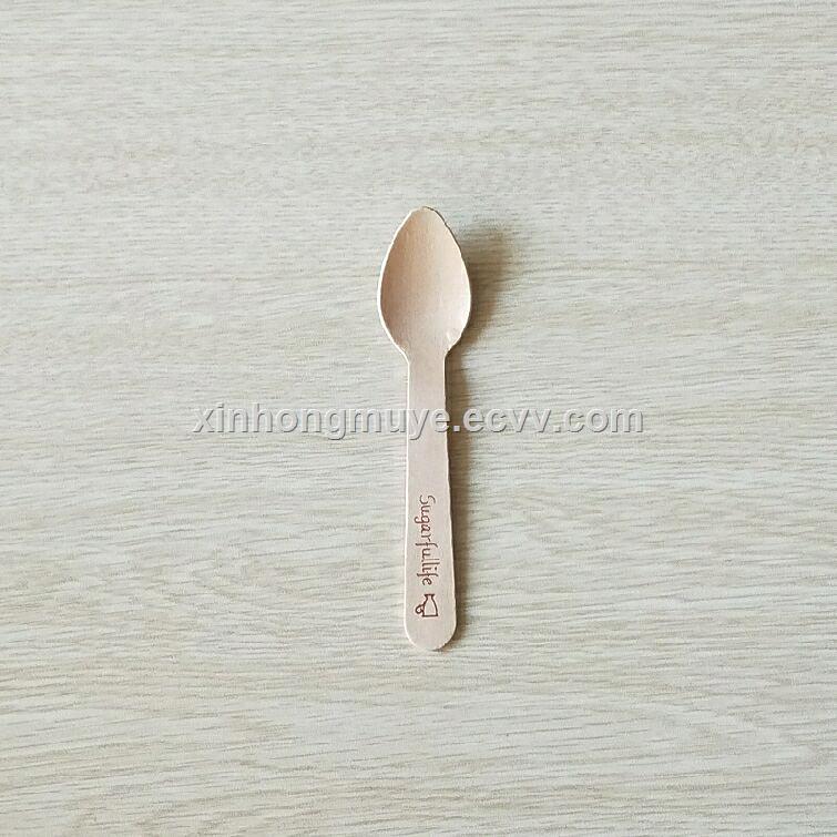Eco-Friendly Disposable Wooden Ice-Cream Spoon 75mm
