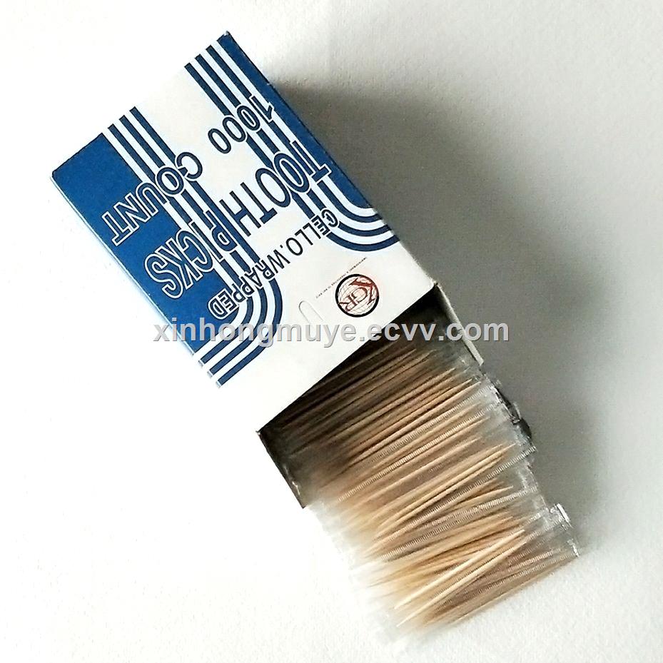 Wholesale wooden toothpick can be in paper or cello or bottle packing with mint customized packing is acceptable