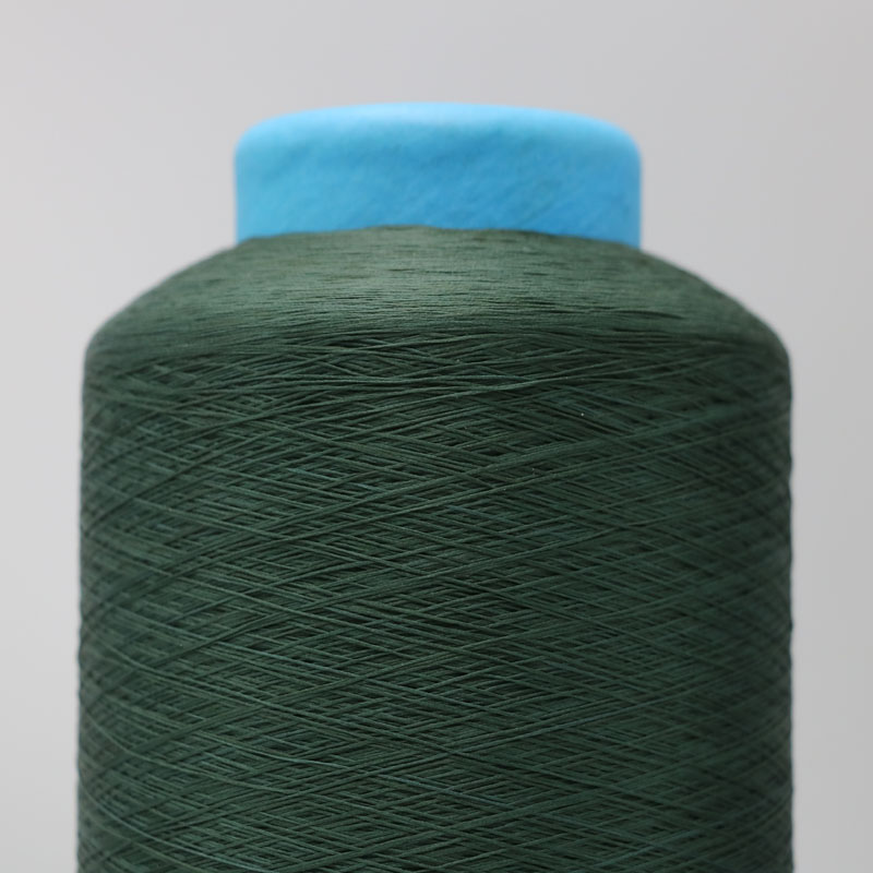 Copper plated CuS acrylic conductive filaments 75D40F DTY green color yarn for anti bacteria socksbeddings XT11123