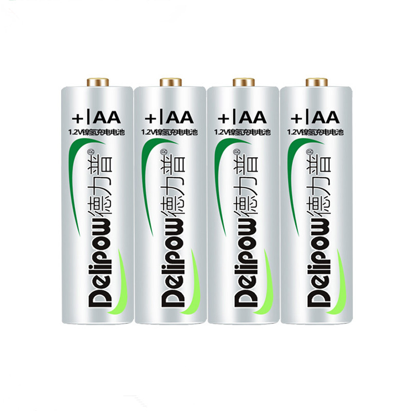 Delipow 2050mAh AA/LR6/AM3 Rechargeable Battery for Toys and Electronics Products 4Pcs set Rechargeable Batteries