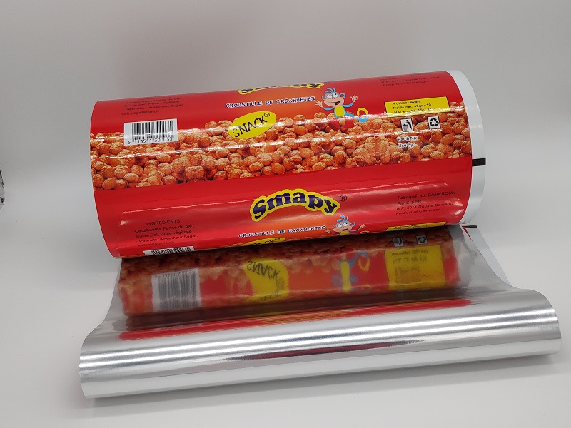 Snack food packing film roll printing film roll