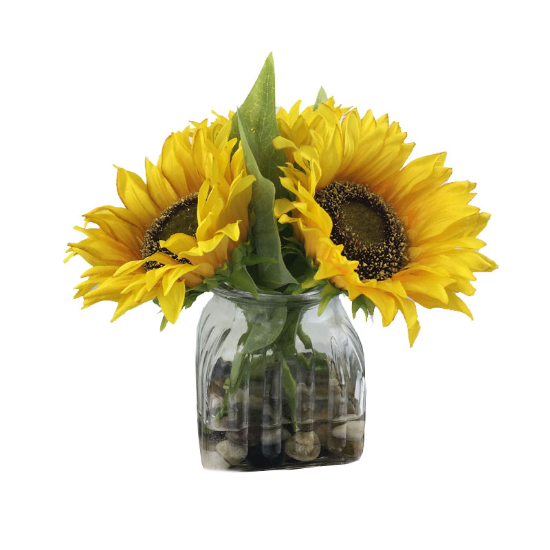 Real Touch Stunning Yellow Sunflower Arrangements