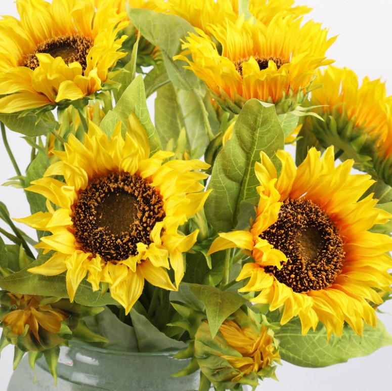 Real Touch Stunning Yellow Sunflower Arrangements