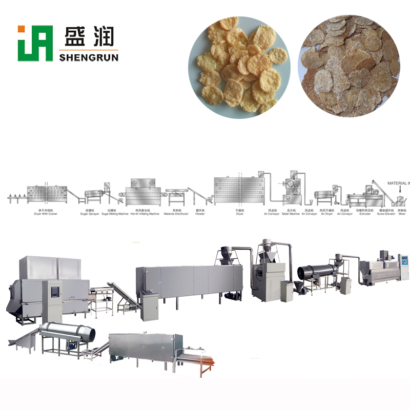 roasted corn flakes processing line