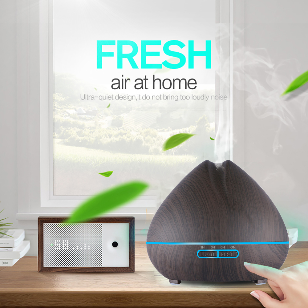500ml peach shape design essential oils diffuser cool mist maker decorative ultrasonic humidifier