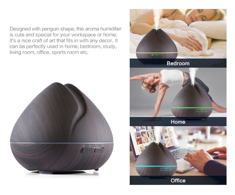 500ml peach shape design essential oils diffuser cool mist maker decorative ultrasonic humidifier