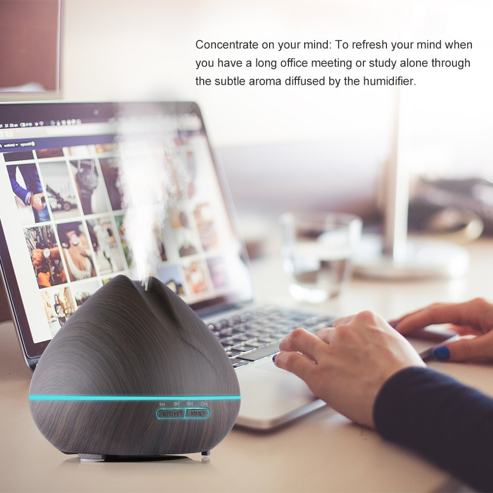 500ml peach shape design essential oils diffuser cool mist maker decorative ultrasonic humidifier