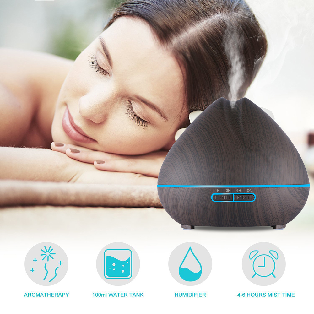 500ml peach shape design essential oils diffuser cool mist maker decorative ultrasonic humidifier