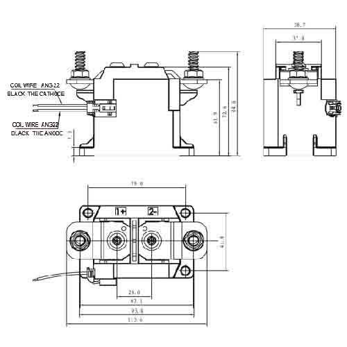 High Voltage DC Contactor Used On Power Communication
