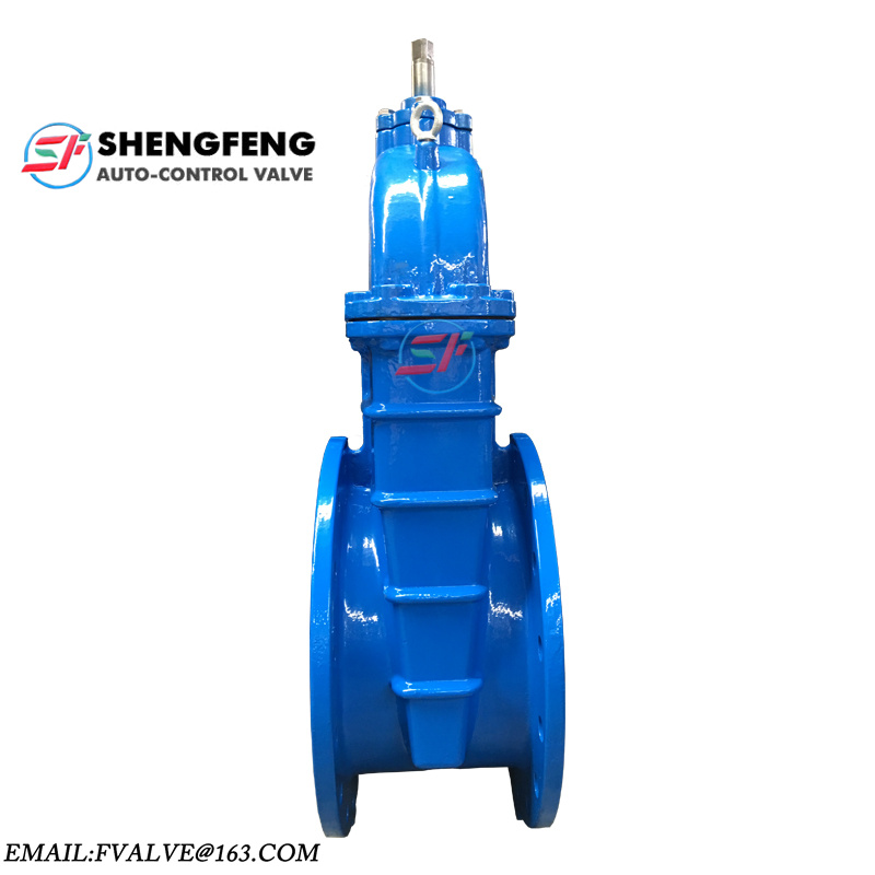 DIN3202 DIN3352 F4 DN400 light type cast iron GGG50 PN16 water gate valve