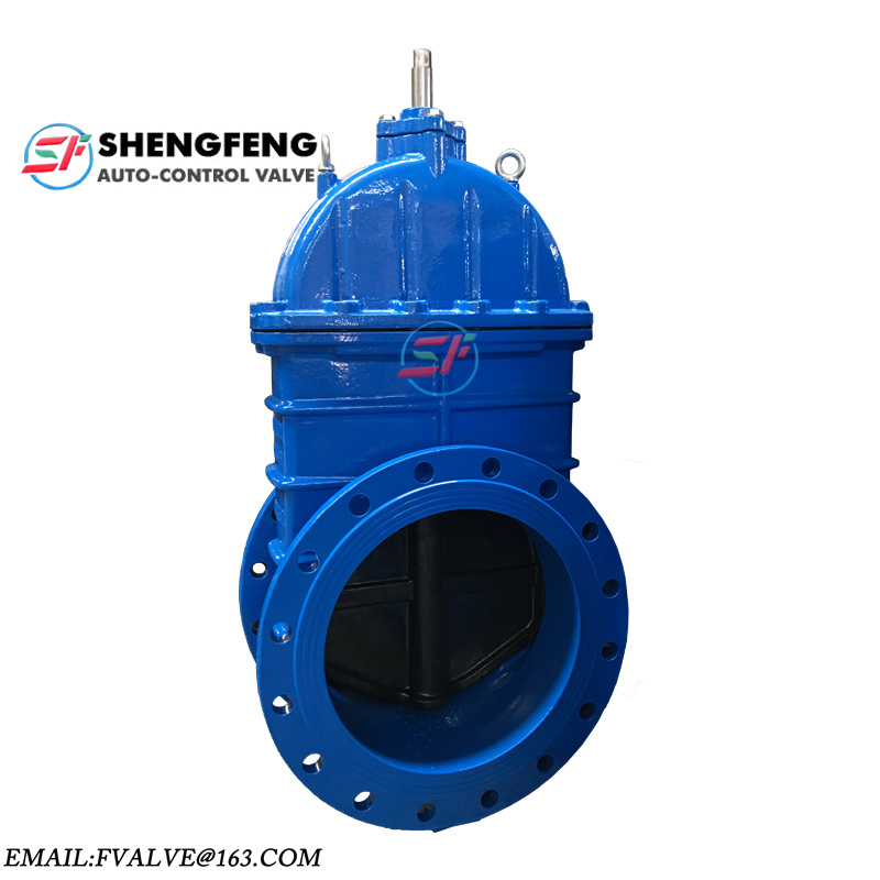 DIN3202 DIN3352 F4 DN400 light type cast iron GGG50 PN16 water gate valve