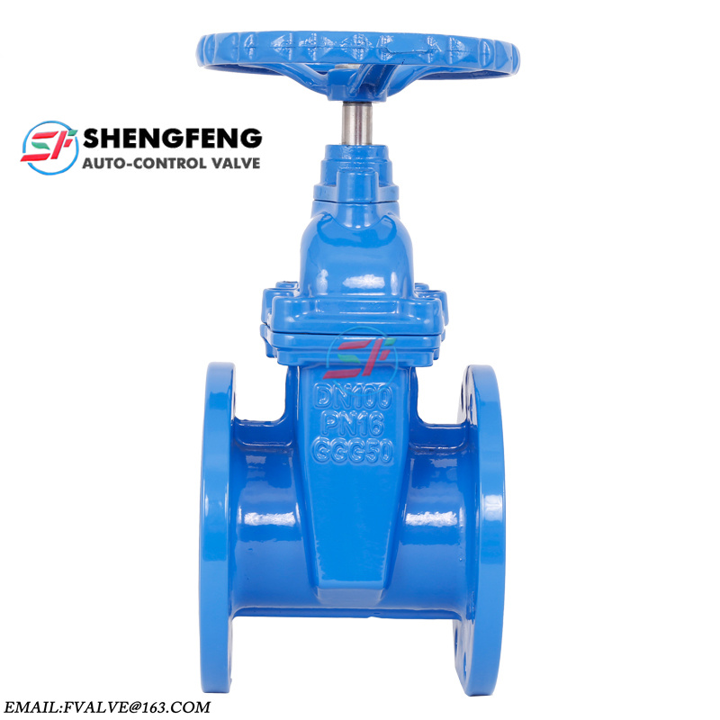 DIN3202 F4 PN16 PN10 light type good price ductile iron DN200 DN100 DN80 DN50 gate valve