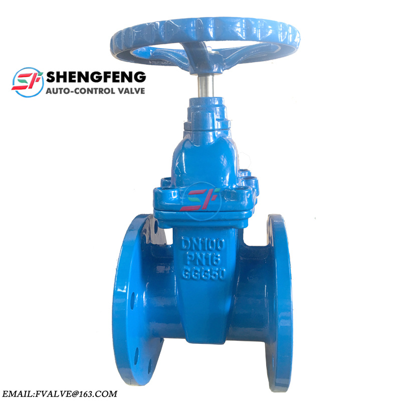 DIN3202 F4 PN16 PN10 light type good price ductile iron DN200 DN100 DN80 DN50 gate valve