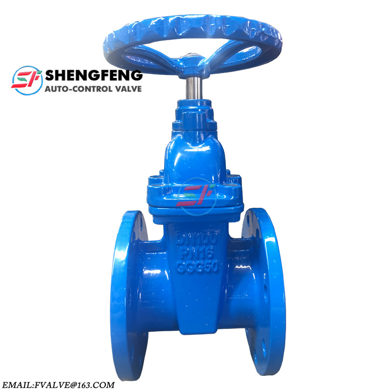 DIN3202 F4 PN16 PN10 light type good price ductile iron DN200 DN100 DN80 DN50 gate valve