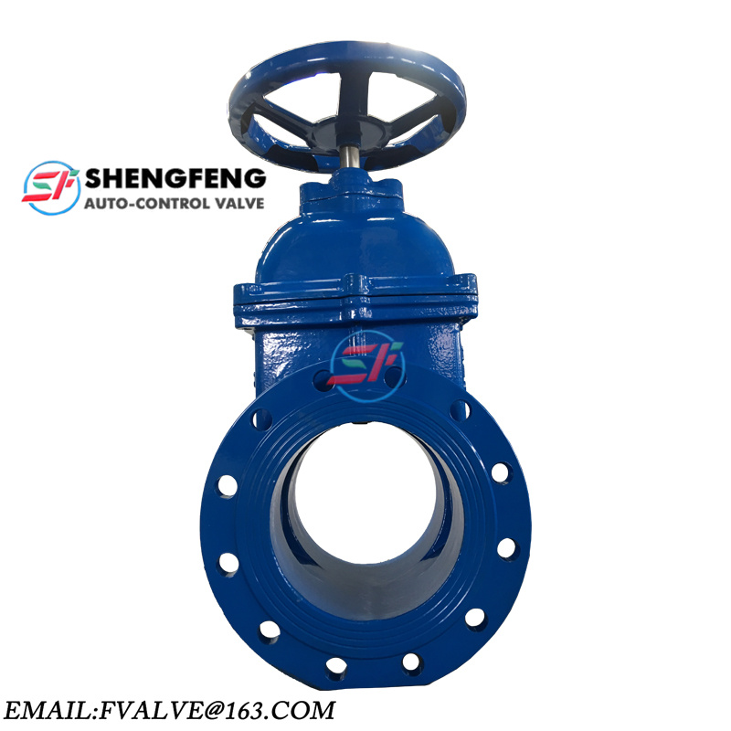 DIN3352 F4 DN200 PN16 GGG50 cast iron soft seal flanged soft sealing cold water gate valve