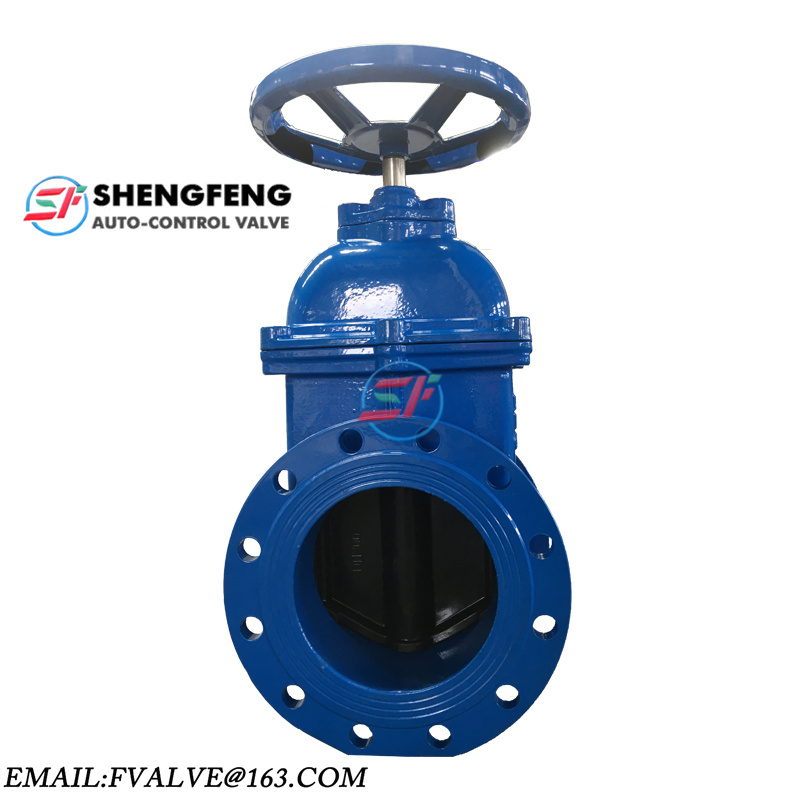 DIN3352 F4 DN200 PN16 GGG50 cast iron soft seal flanged soft sealing cold water gate valve