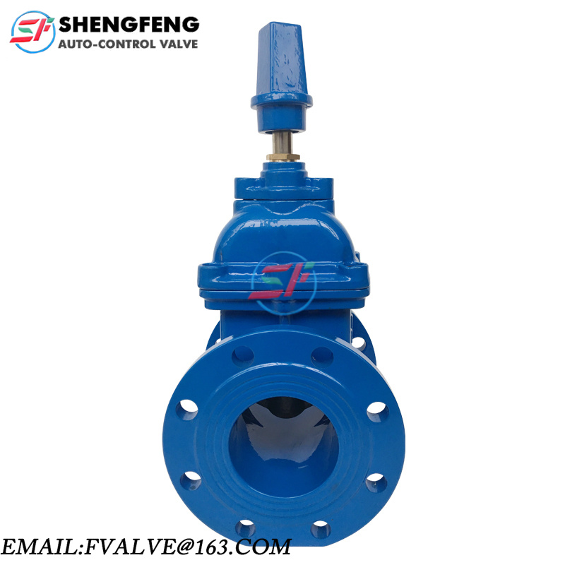 DIN3352 F4 new design light DN100 gate valve with small brass nut for life sweage water system