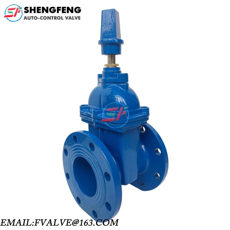 DIN3352 F4 new design light DN100 gate valve with small brass nut for life sweage water system