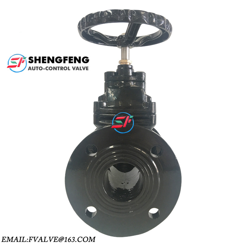 DIN F4 NRS GGG50 16 BAR DN65 Black Ductile iron Resilient seat gate valve