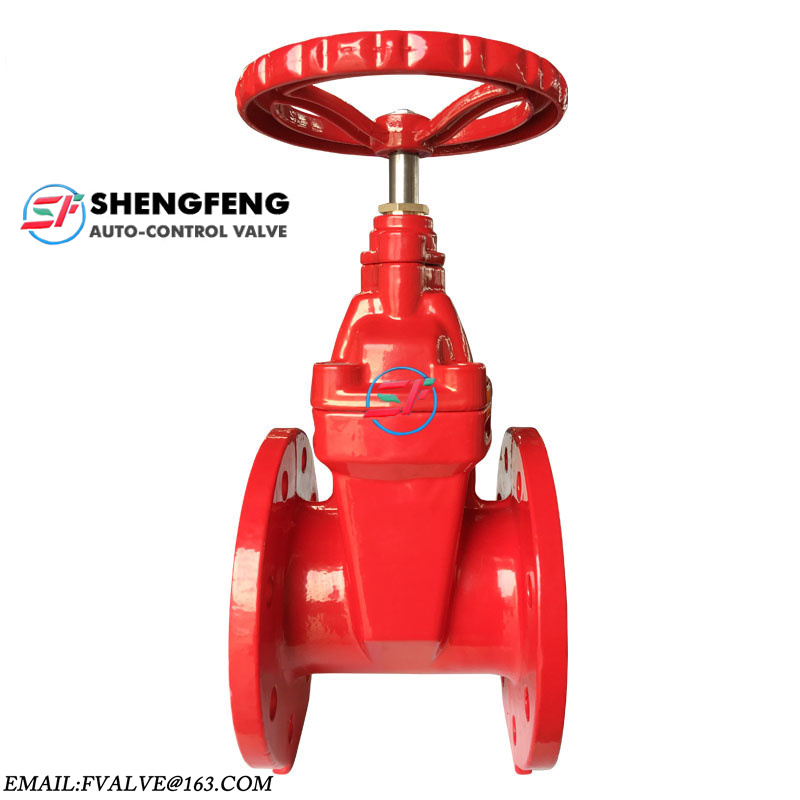 DIN F4 heavy type hot water silical gel disc GGG50 QT450 PN16 PN10 PN25 Gate valve for water project