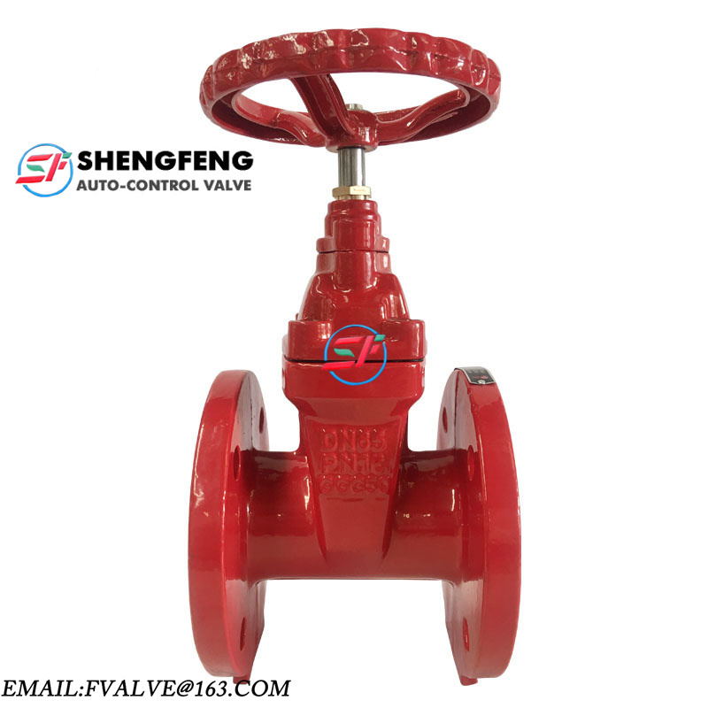 DN50 RED COLOR Small brass nut PN16 good quality low price cast steel EDPM DISC soft seated gate valve made in China