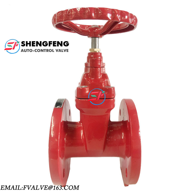 DN50 RED COLOR Small brass nut PN16 good quality low price cast steel EDPM DISC soft seated gate valve made in China