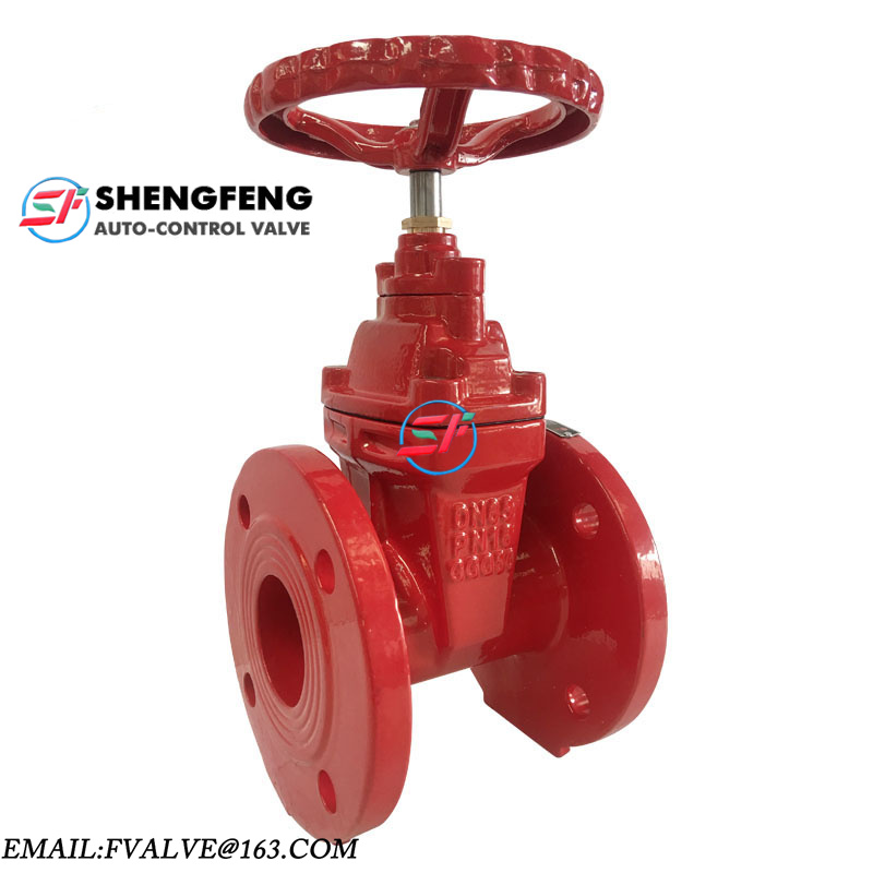 DN50 RED COLOR Small brass nut PN16 good quality low price cast steel EDPM DISC soft seated gate valve made in China