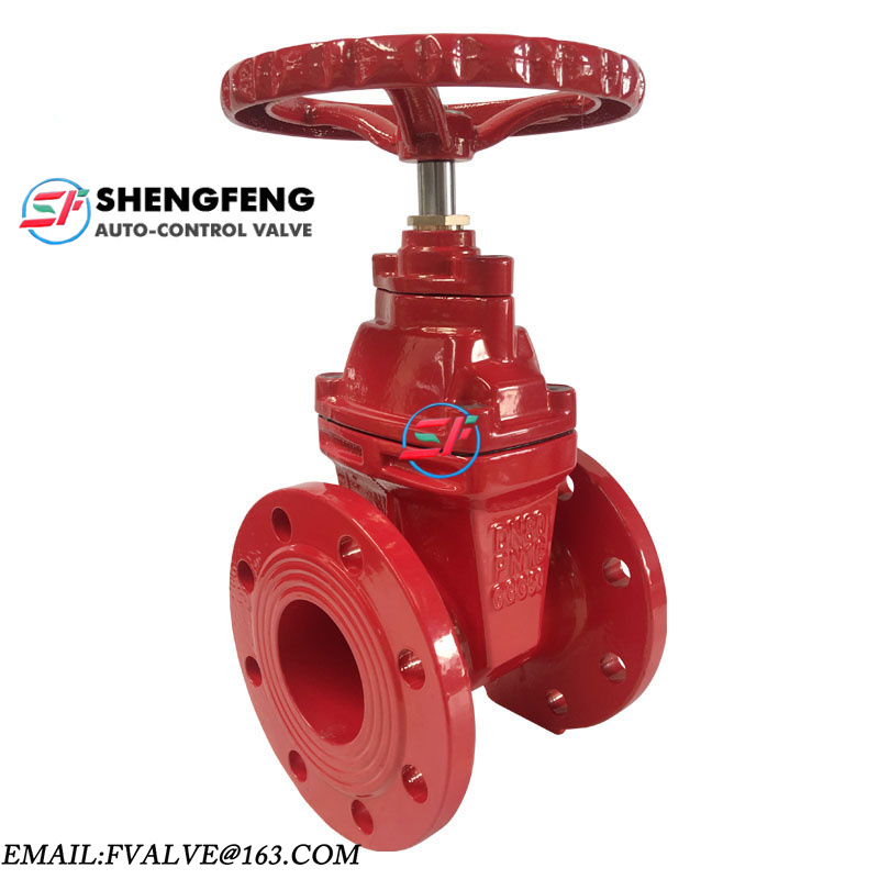 DN50 RED COLOR Small brass nut PN16 good quality low price cast steel EDPM DISC soft seated gate valve made in China