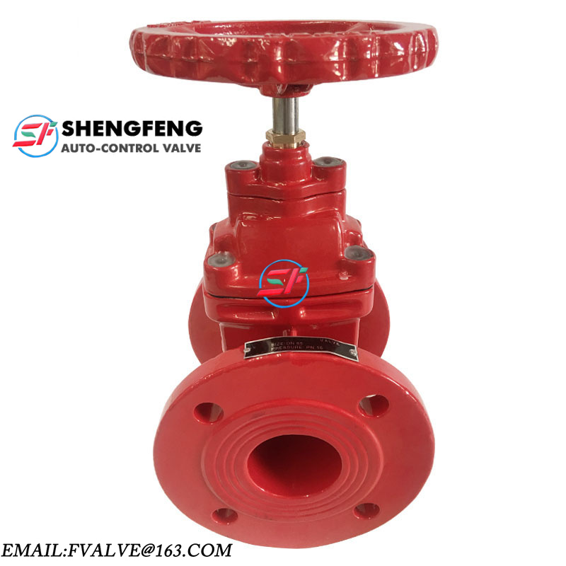 DN50 RED COLOR Small brass nut PN16 good quality low price cast steel EDPM DISC soft seated gate valve made in China