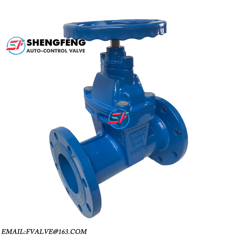 DIN3302 F5 PN16 cast iron water sluice resilient seat wedge gate valve with prices