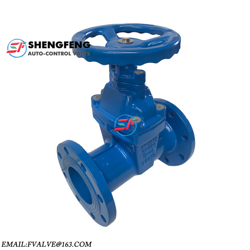 DIN3302 F5 PN16 cast iron water sluice resilient seat wedge gate valve with prices