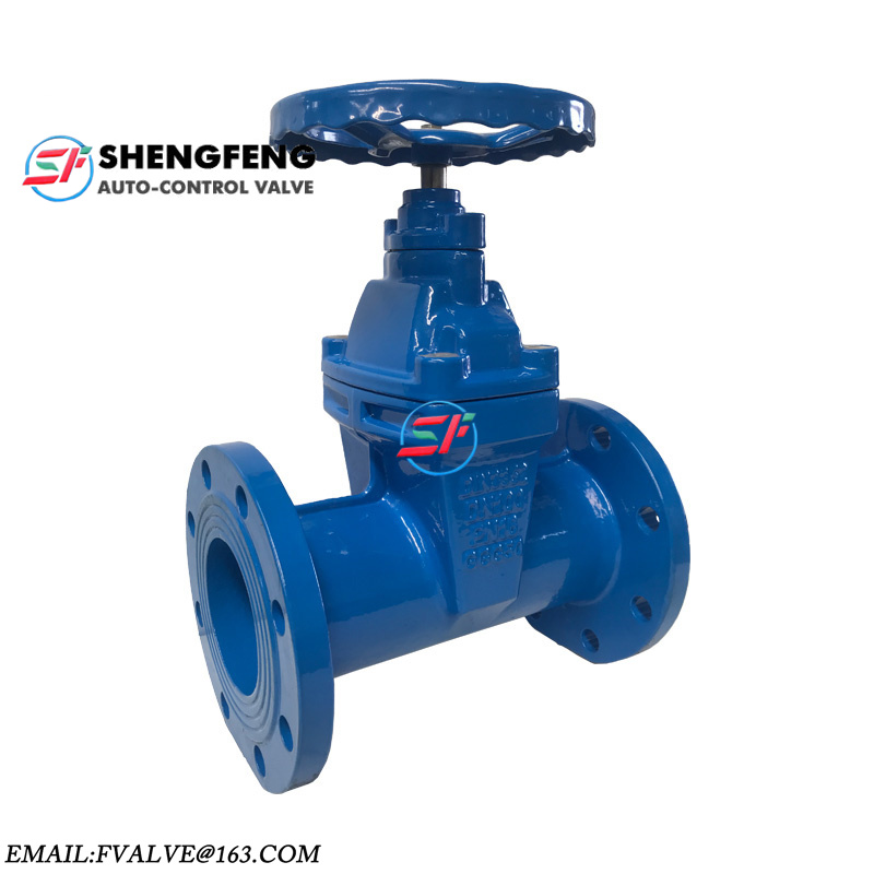 DIN3302 F5 PN16 cast iron water sluice resilient seat wedge gate valve with prices
