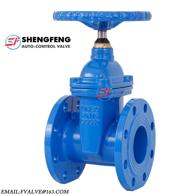 DIN3352 DN100 DIN F4 NRS Resilient seat ductile iron gate valve