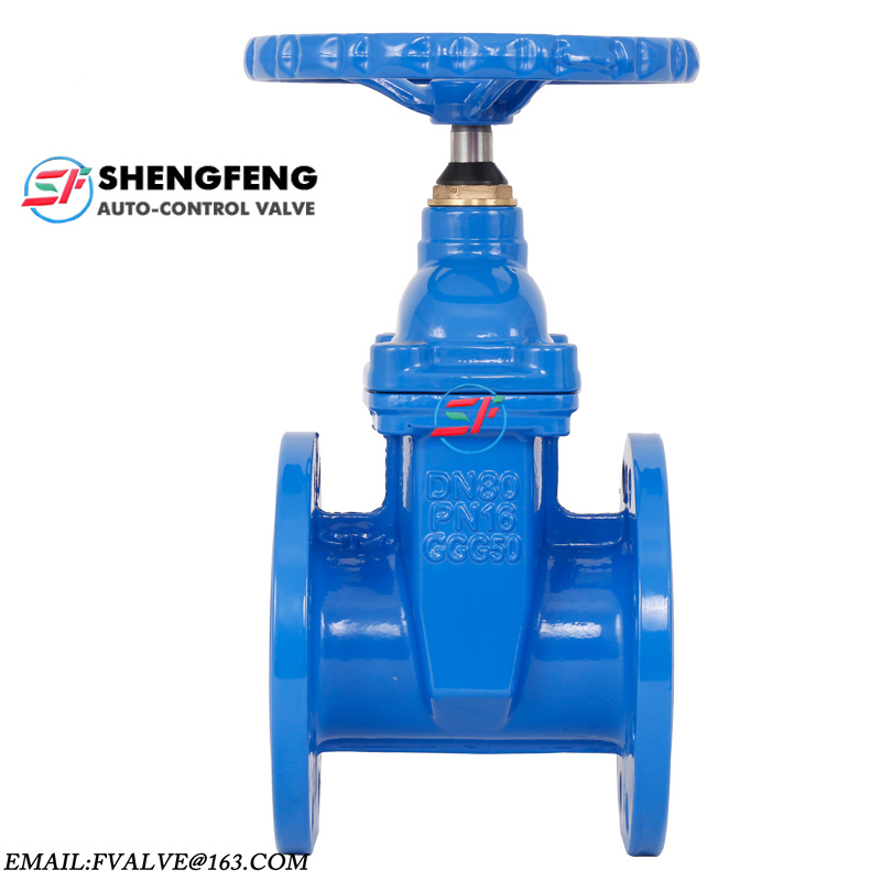 DIN3352 DN100 DIN F4 NRS Resilient seat ductile iron gate valve