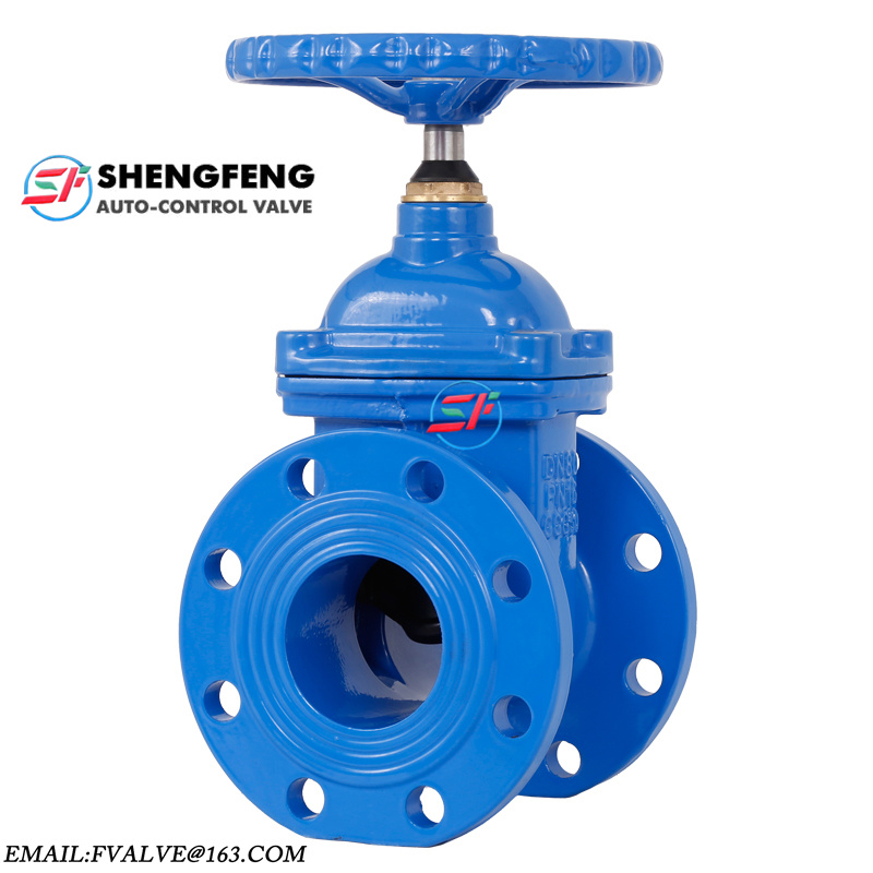 DIN3352 DN100 DIN F4 NRS Resilient seat ductile iron gate valve