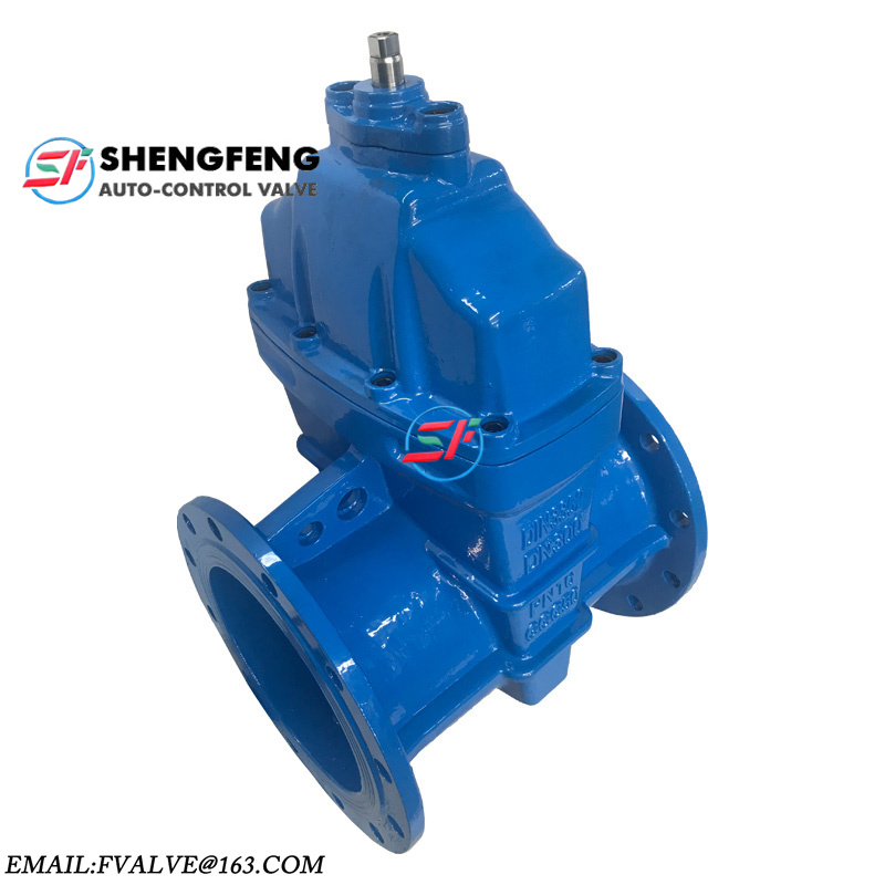 DIN3352 F5 PN16 PN25 Resilient seated ductile iron wedge gate valves